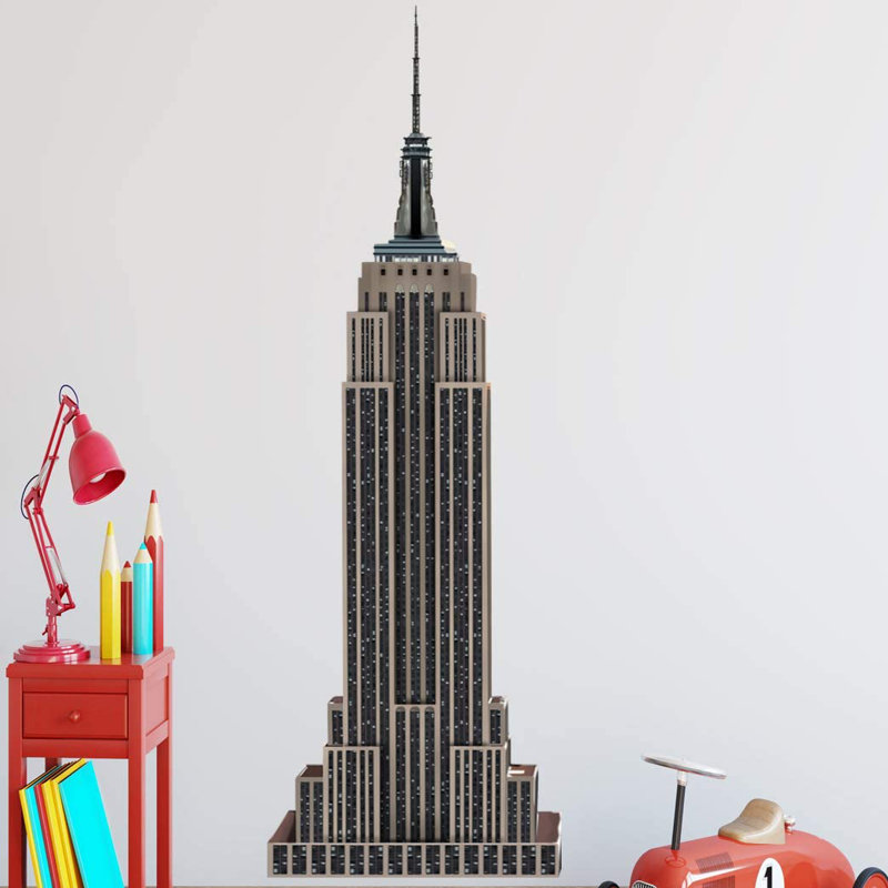 Décalcomanie murale NYC Empire State Building, H 96 po x l 28 po