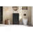 18-Inch Bathroom Vanity With Ceramic Sink, Freestanding Single Vanity Set With Soft Closing Door, Adjustable Shelf, French Style, Feet, Black-2093929970