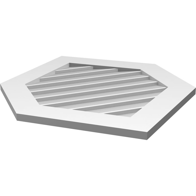 Ventilé vertical à pignon vertical en uréthane 10/12, H 1 po x l 26 po x L 34 po