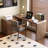 Walnut L-Shaped Solid Wood desks-107434622