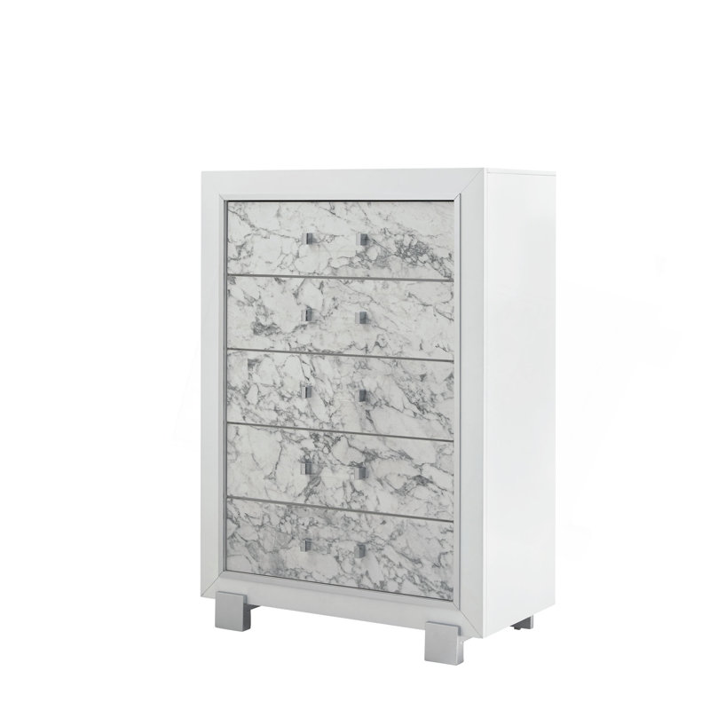 Commode blanche en marbre