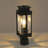 Modern 1-Light Black Metal Outdoor Weather Resistant Pier Mount Light Post Lantern