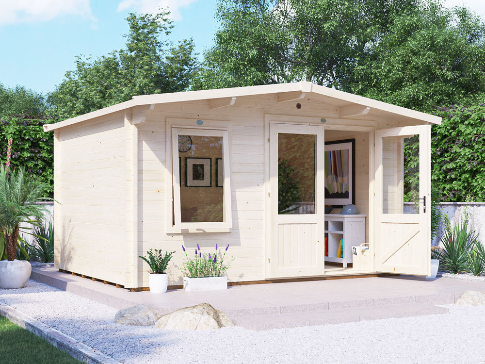 Dunster House Log Cabin, 45mm Wall Thickness, W4m x D3m / W13' x D10' Severn