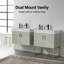 Meuble-lavabo simple en contreplaqué de placage de bois naturel 36 po Keena-246947523