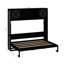 Grand lit escamotable avec commode avec tablette de rangement et armoires, commode escamotable escamotable escamotable