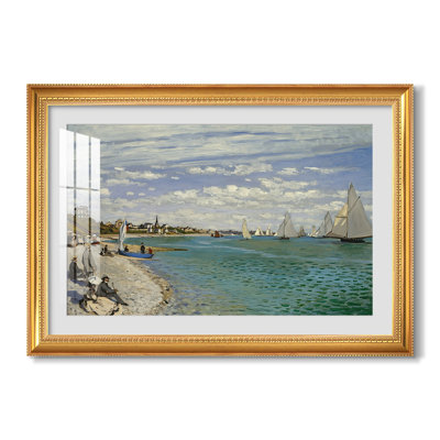 Regatta at Sainte-Adresse, 1867 - Claude Monet - Toile encadrée sur mesure