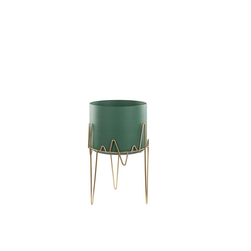 Goines Metal Cachepot, Green