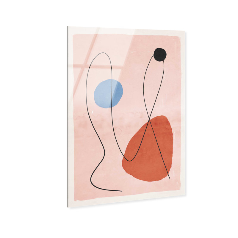 Conneting Color Points High-Gloss Frameless Acrylic Glass Wall Art Abstract Print by Oliver Gal, Ready to Hang, 10 x 15