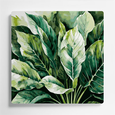 Art mural en métal Botanical Fiddle Leaf