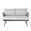 Ensemble de conversation 4 pièces Mariano Steel - 1 causeuse + 2 chaises + table-130377214