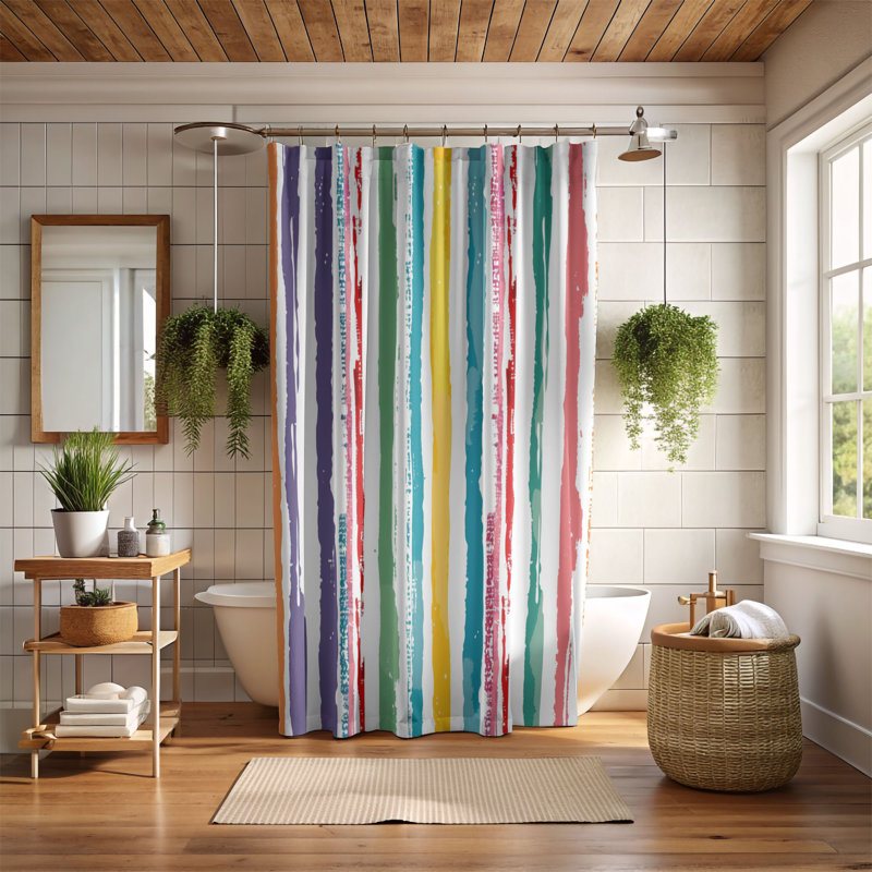 Sparkle Grad - Premium Shower Curtain 65, 74"H x 71"W