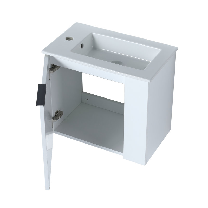 Meuble-lavabo flottant 22 po Hetton, Blanc