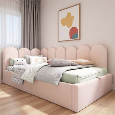 Upholstered Daybed With Hydraulic Storage And Adjustable Side Panels