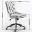Chaise de bureau en velours capitonnée, meubles de bureau-228294214