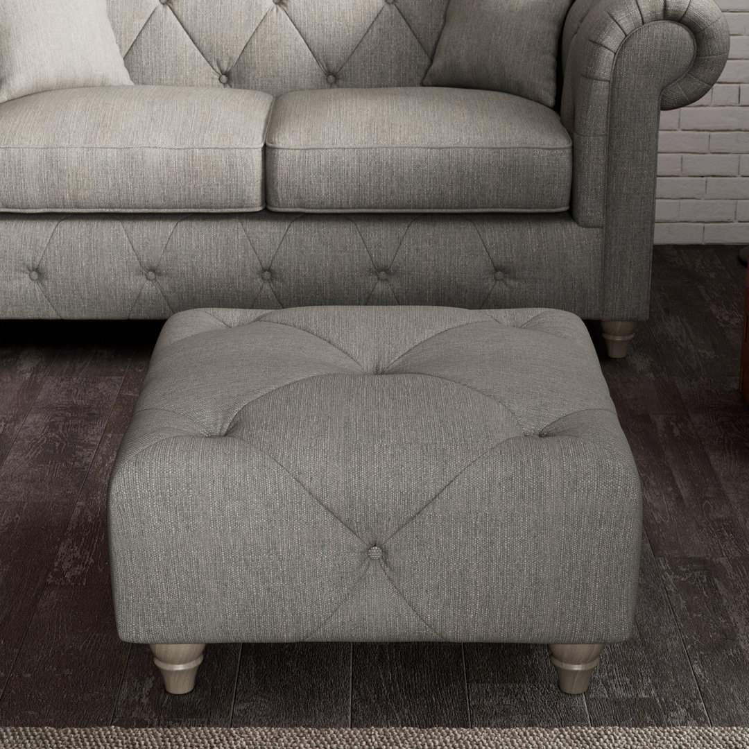 Ellrich 65cm Wide Tufted Rectangle No Pattern Footstool Ottoman