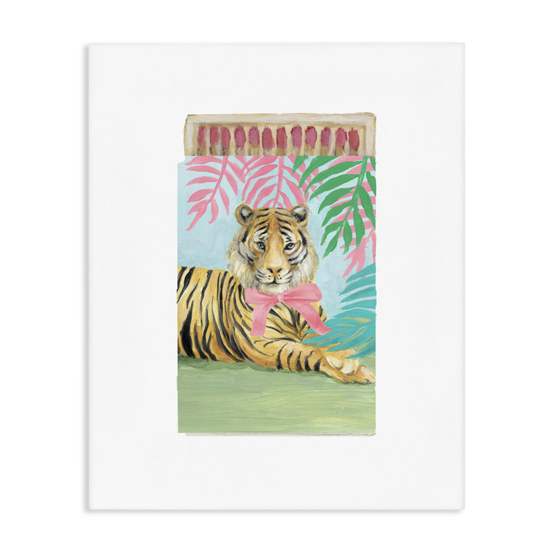 «Tropical Tiger Matchbook», conception par Lanie Loreth, H 40 po x l 30 po
