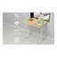 Bureau debout à hauteur ajustable - Bureau à hauteur réglable à manivelle, bureau d'ordinateur ergonomique compact avec plateau en bois naturel, cadre blanc (60 cm x 80 cm) - Convient aux adultes et aux enfants-1801998953-1801998950