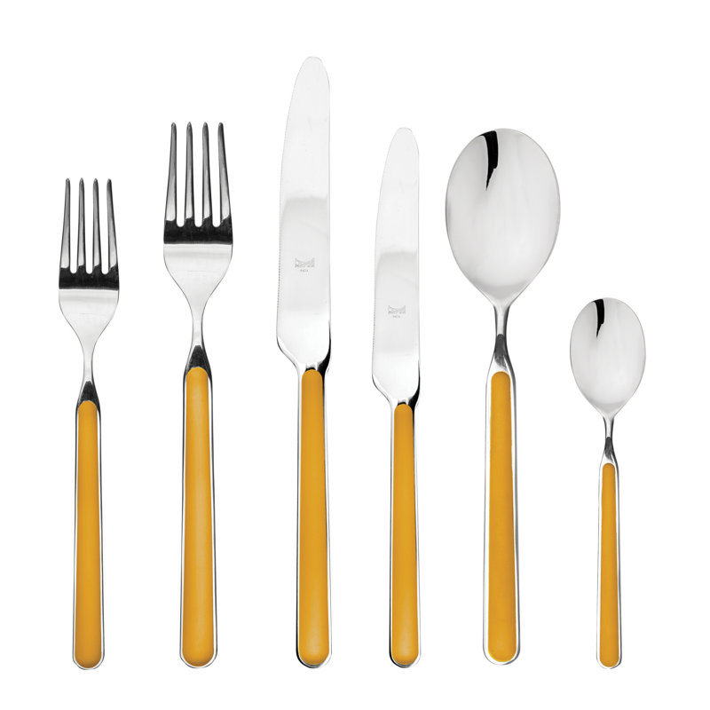 Fantasia Flatware Set - 36 Pieces - Ocher, Ocher