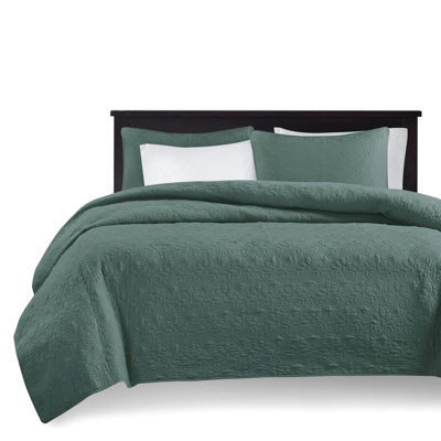 3 Piece Reversible Bedspread For King - Quilting A Charming Bedroom, Pre-Washed Cotton Filling Comfort, Includes & 2 Shams Style Soothing Bedtime Context, Included
