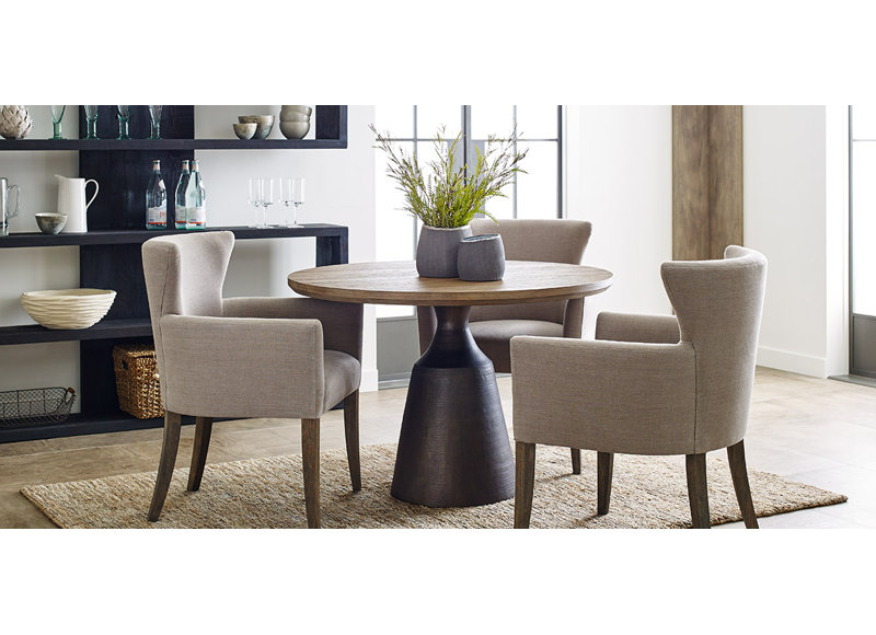 Diego Round Dining Table, 29.5" H x 44" L x 44" D