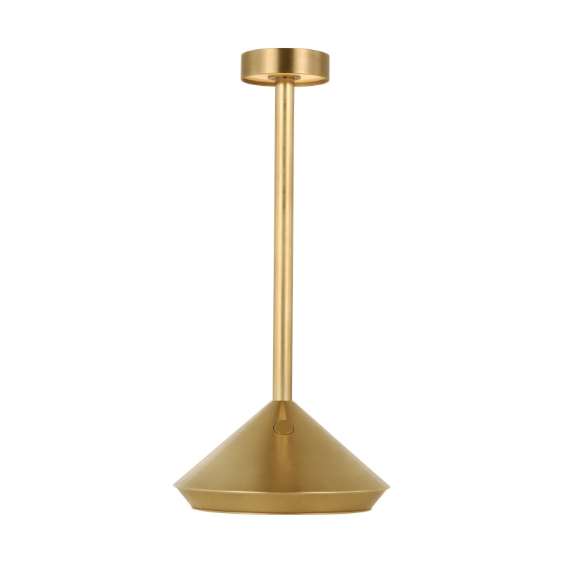 Moneta Short Accent Rechargeable Table Lamp, Gold