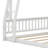Wood Full XL Over Queen Bunk Bed With Ladder And Guardrails