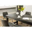 Ensemble de table de salle à manger 7 pièces en bois au fini noir antique avec 6 chaises en similicuir gris-103061561-103061562-103061564-103061566-103061567