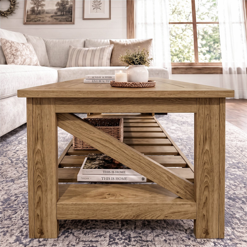 Table basse Farmhouse, Bois de chêne