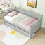 Lit de jour simple en bois avec deux tiroirs de rangement-1278412570