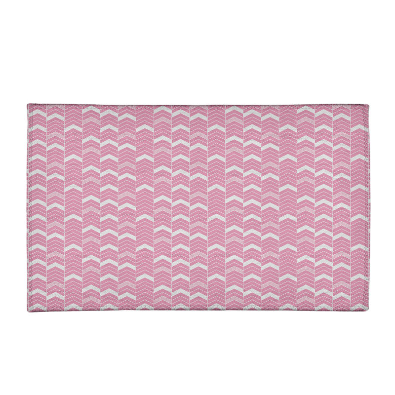Chenille Chevron Indoor Rug, Rectangle 4' x 6'