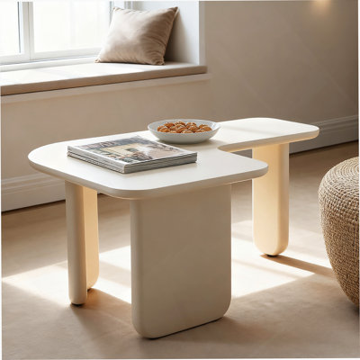 L-Shape Coffee Table, Tea Table, Side Table For Living Room Apartment