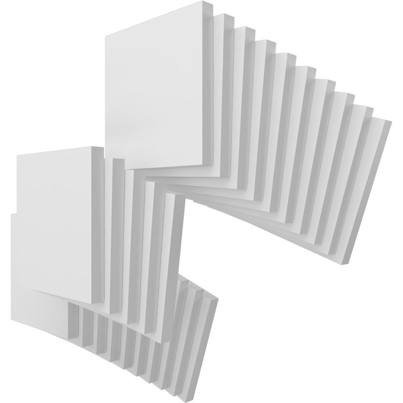 Panneaux de loisirs en PVC, H 7,75 po x l 7,75 po x P 0,75 po