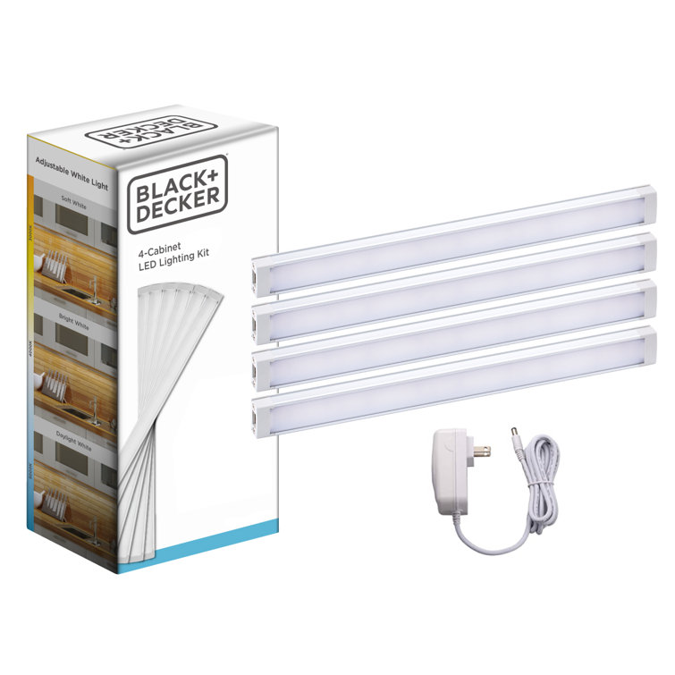 Black & Decker 1-Bar Under-Cabinet LED Lighting, 12 Add-On Bar, Natural Daylight