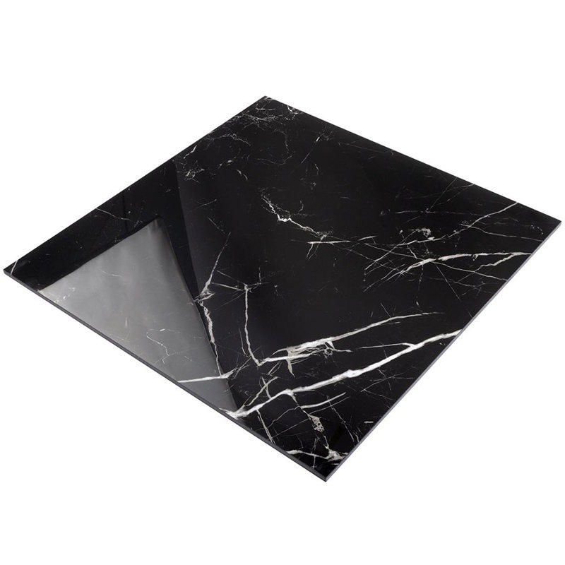 Marble Tech 24x24 Polished Nero Marquina Look Porcelain Tile