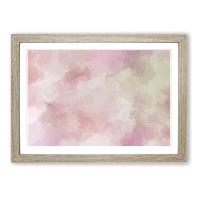 Forgetting Time in Abstract - Picture Frame Graphic Art Print, Oak Framed, 48cm H x 65cm W x 2cm D