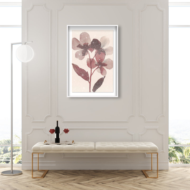 Crimson Coastline II Shadowbox Abstract Print by Oliver Gal, Black Frame, 10 x 15, 46.5"H x 31.5"W, White Frame