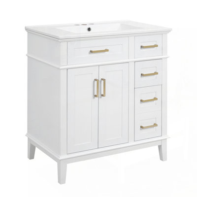 Meuble-lavabo élégant avec rangement avancé et lavabo durable