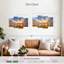 Lakeside Mountains, Montana, lac Saint Mary - 4 pièces sur toile tendue-92788726