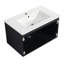 Meuble-lavabo mural flottant 30 po et charnière à fermeture en douceur (seulement meuble-lavabo et lavabo, sans planche de porte)-401657007