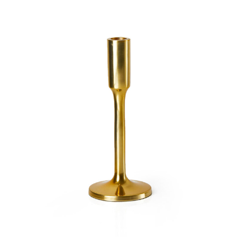 Metal Tabletop Candlestick, 10.5" H x 3.5" W x 3.5" D