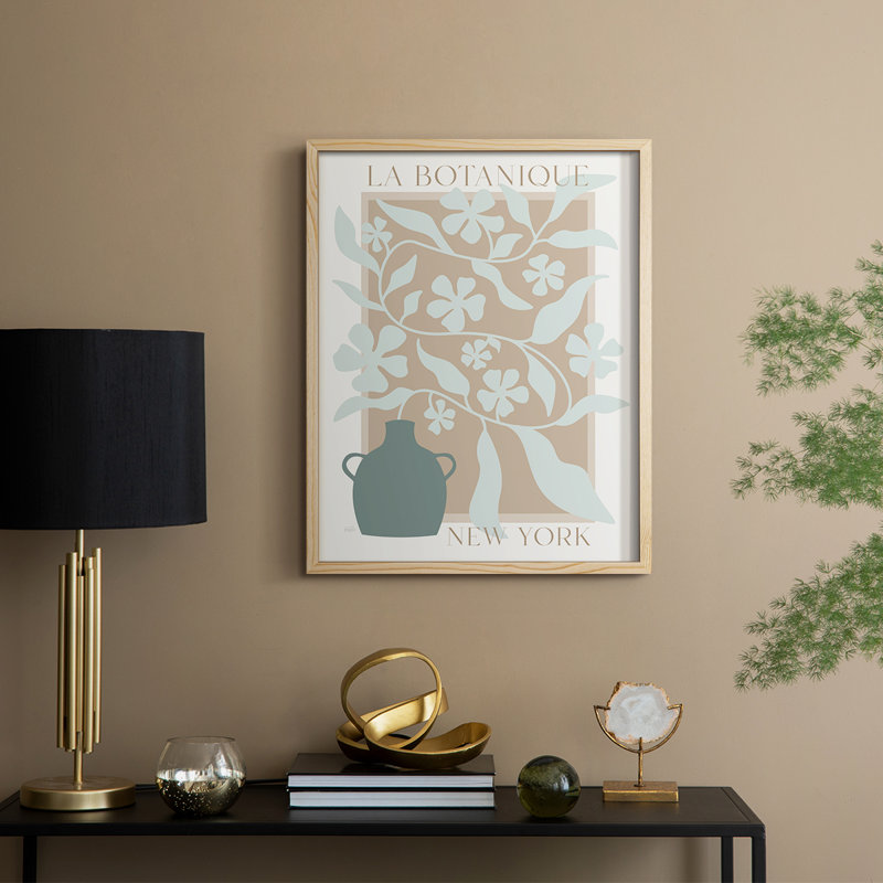 La Botanique, reproduction encadrée - bois massif, Naturel, H 21 po x l 17 po