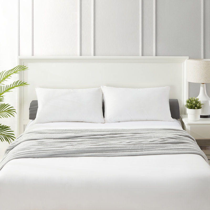 Garnich Reading Bed Rest Gap Wedge Headboard Pillow with Pockets, California King Pillow: 6" x 76"