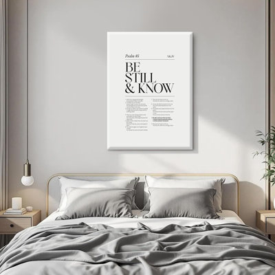 Psalm 46 Be Still And Know Wall Art Christian Canvas Painting Bible Verse Scripture Wall Art Decor Jesus Pictures Religious Poster Modern Christian Artwork For Prayer Room 12X16 Inch Ready To Hang