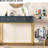 Grey Entryway Console Table With Two Drawers - , Modern Delicate Interior Style Bold Gold Base And Geometric Stripe In Drawer Storage Option, Construction, Design Diagonal Stripes-1655179665