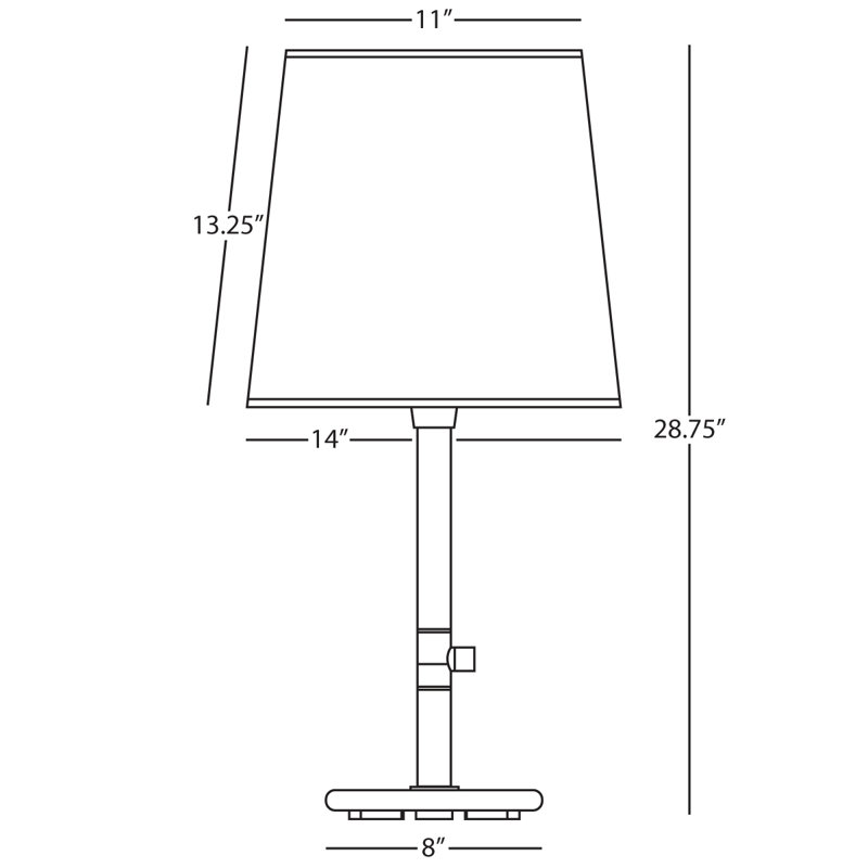 Buster Chica Metal Table Lamp, Aged Brass, Fondine