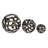 Kibler Aluminum Metal Abstract Cutout Orb Decorative Sculpture, Set of 3 8", 6", 4"W-2048488152