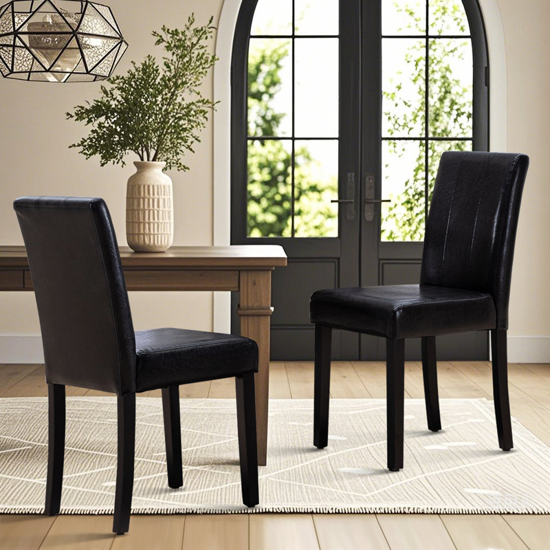 Chaises de salle à manger rembourrées Mordern Design, Noir