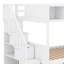 Lit superposé avec tablettes, escalier de rangement et 2 tiroirs-67777791