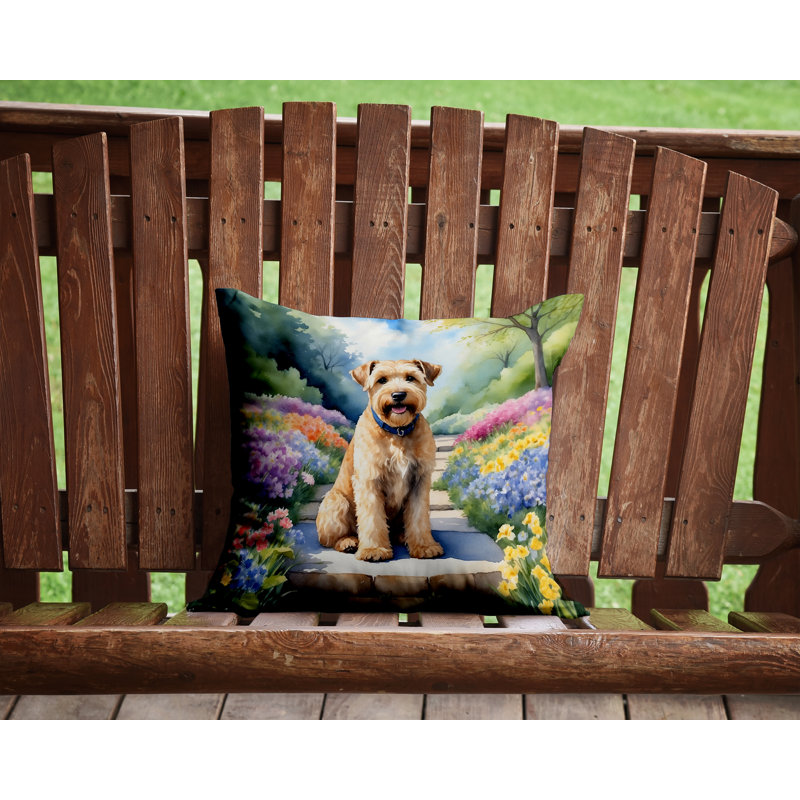 Coussin décoratif intérieur / extérieur Spring Path, H 14 po x l 14 po