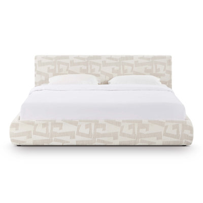 Cream Jacquard Pattern King Bed